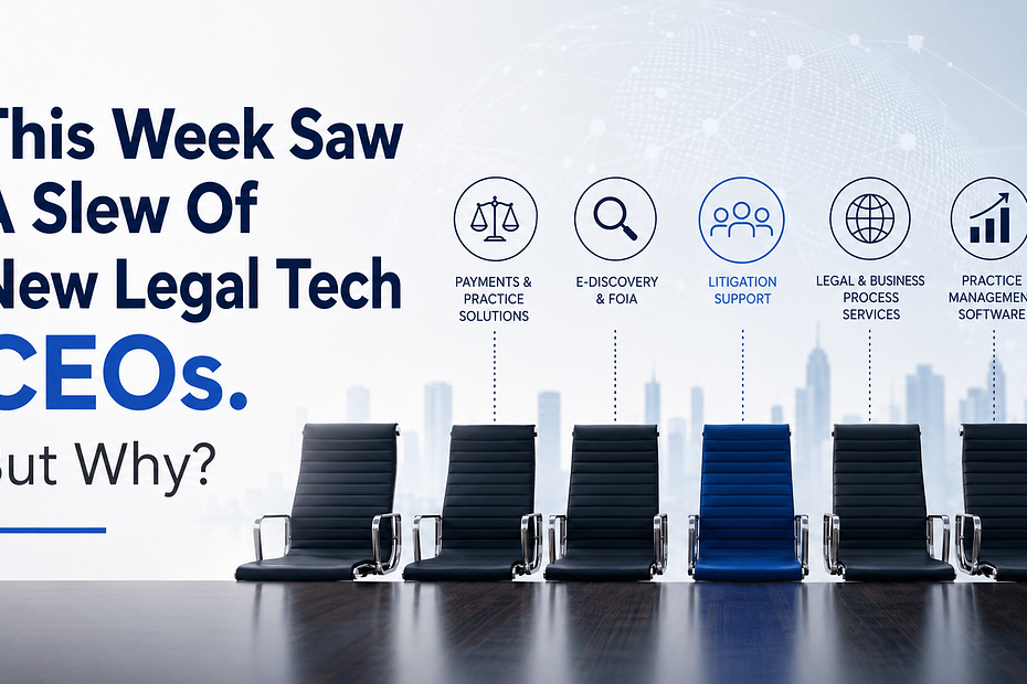This Week Saw A Slew Of New Legal Tech CEOs. But Why? This Week Saw A Slew Of New Legal Tech CEOs. But Why?